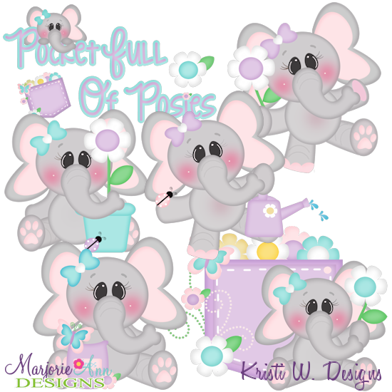 Pocket Full Of Posies SVG Cutting Files Includes Clipart - Click Image to Close
